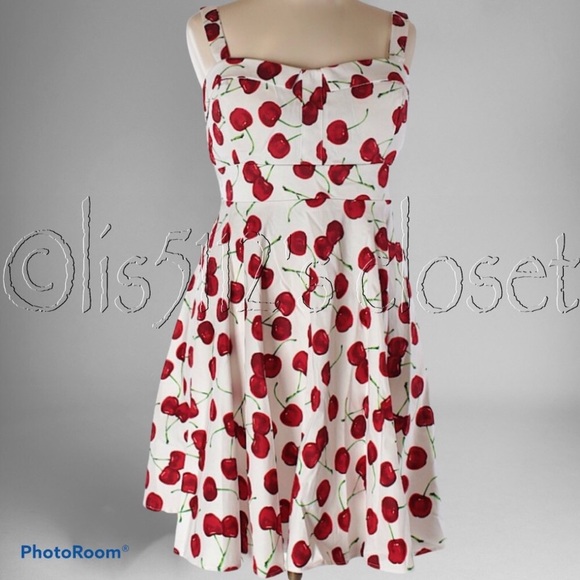 ModCloth iXiA Pull Up a Cherry A-Line Swing Dress - Picture 5 of 16